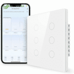 کلید لمسی 6 پل هوشمند بیسیم - زیگبی (Zigbee) - تویا (Tuya)