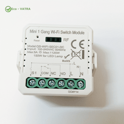 سوئیچ هوشمند 1 کاناله پشت کلیدی WiFi تویا Tuya