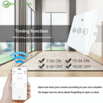 کلید لمسی 3 پل هوشمند پرده برقی بیسیم -زیگبی (Zigbee) - تویا (Tuya)