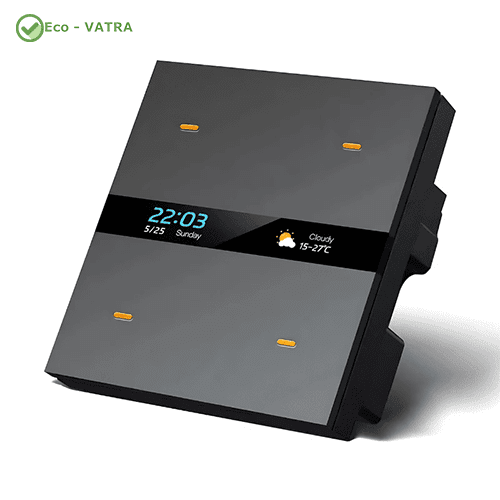 کلید هوشمند چهار پل پیانویی Zigbee با نمایشگر مدل M8 PRO