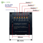 کلید هوشمند 2 پل مکانیکی M8-2 -زیگبی (Zigbee) - تویا (Tuya) - Image 2