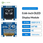 ماژول نمایشگر 64x48 OLED سفید 0.66 اینچ SSD1315 با رابط IIC