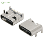 کانکتور USB مادگی Type C شش پین SMD با هولدر ۴ پایه