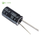 خازن Capacitor 1000uF 50V -13*20mm DIP  - مشکی سفید