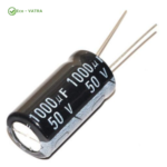 خازن Capacitor 1000uF 50V -13*20mm DIP  - مشکی سفید - Image 2