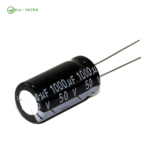 خازن Capacitor 1000uF 50V Ordinary- mm13*25 - DIP-مشکی سفید - Image 2