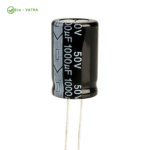 خازن Capacitor 1000uF 50V Ordinary- mm13*25 - DIP-مشکی سفید