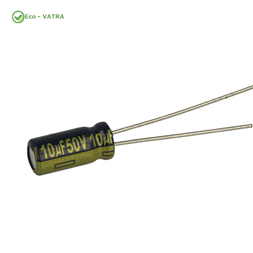 خازن-Capacitor-10uF-50V-hl-8000--mm511-DIP--مشکی-طلایی خازن Capacitor 10uF 50V hl 8000H- mm5*11-DIP- مشکی طلایی - Image 1