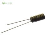 خازن Capacitor 10uF 50V hl 8000H- mm5*11-DIP- مشکی طلایی - Image 2