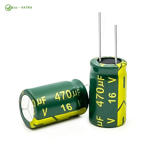 خازن-Capacitor-470uF-16V--126mm---DIP-سبز-طلایی خازن Capacitor 470uF 16V -12*6mm - DIP سبز طلایی - Image 1