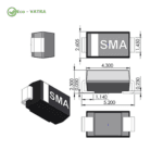 دیود Diode SS54 SMD پکیج SMA - Image 3