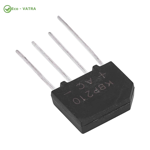 پل-دیود-2A-1000V-تخت-شانه-ای-KBP210 پل دیود 2A-1000V تخت شانه ای KBP210 - Image 1